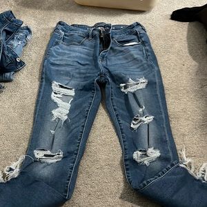 American eagle jeans with rips size 12 Short